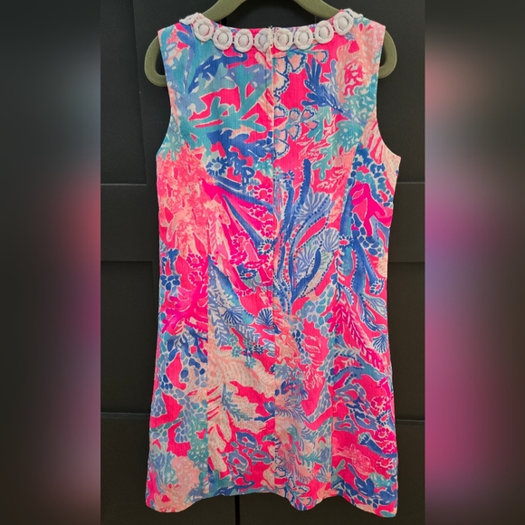 Lilly Pulitzer Girls' Vibrant Pink and Blue Sheath Dress - Picture 3 of 3